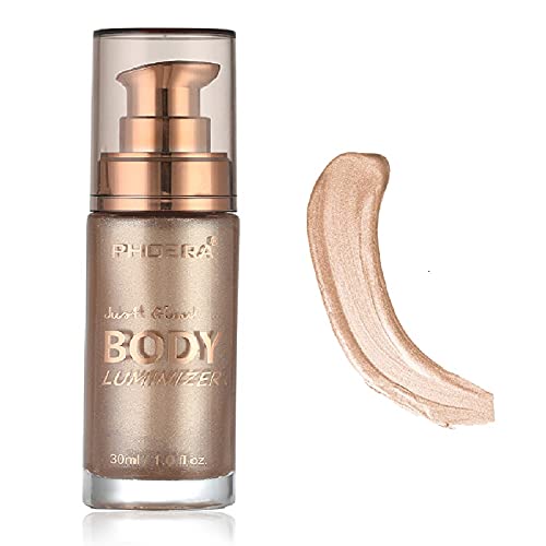 Body Makeup Luminizer, Shimmer Body Oil,Waterproof Moisturizing and Glow For Face & Body,Radiance All In One Makeup, Face Body Glow Illuminator,Body Highlighter 30ml (101 Rose Gold)