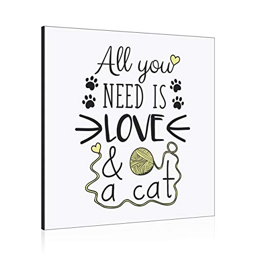 Amour et un Chat Cadre Photo Décoratif pour les Passionnés
