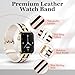 MOINSPIRE Designer Leather Bands with Charms Compatible with Apple Watch 38mm 40mm 41mm 42mm(S11/10) Women Men Genuine Leather Strap Elegant Wristbands for iWatch Series 11/10/9/8/7/6/5/3/2/1/SE/Ultra