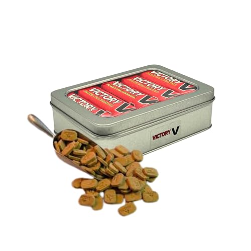 Victory V x 10 36g Sticks - Refillable Tin - Retro Sweets - Traditional Lozenges