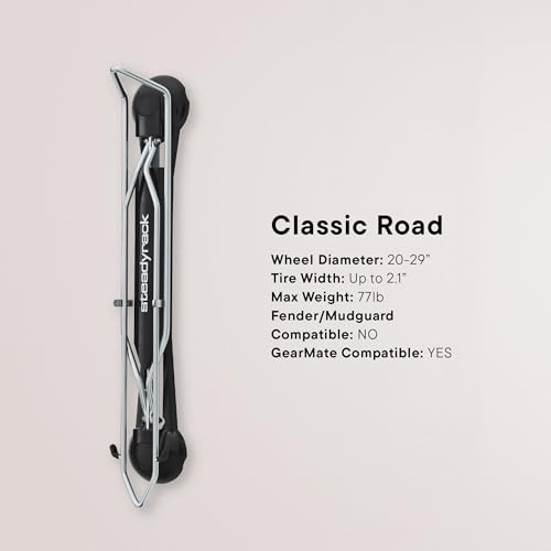 Image of Steadyrack Bike Rack for Road Bikes - The Original Wall Mounted Vertical Bike Storage - Fits Narrow Tires