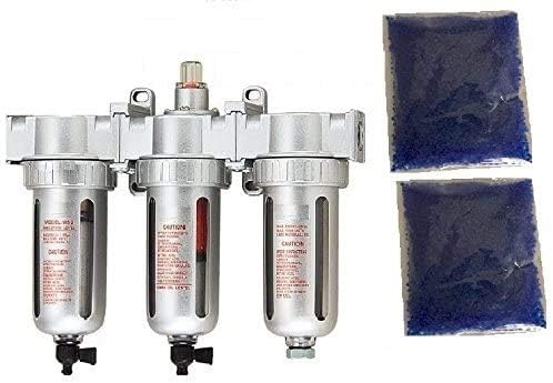 3/8 "FILTRO DE PARTICULADAS DE AIRE COMPRIMIDO EN LÍNEA DE AGUA/FILTRO DE COALESCACIÓN/SECADOR DESECANTE DE 3 ETAPAS BUENAS PARA CORTADOR DE PLASMA