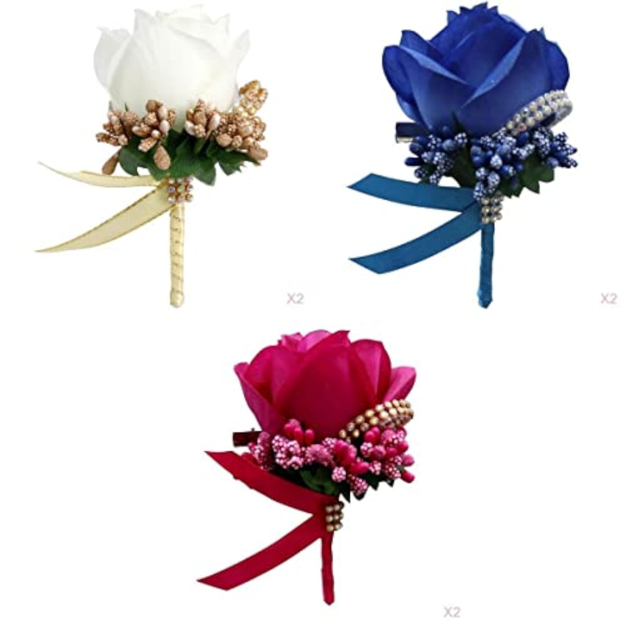 Stimulation Rose Flower Brooch Pin, Wedding Corsage