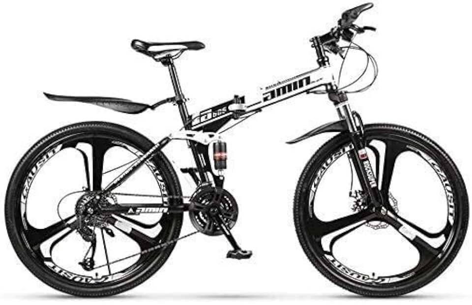 MU Vtt Pliable Adulte, 27 Pouces Hors Route À Double Disque Freins À Absorption Variable Choc Vitesse Et Double Pour Les Adultes Extérieur Vélo Jeunesse,D