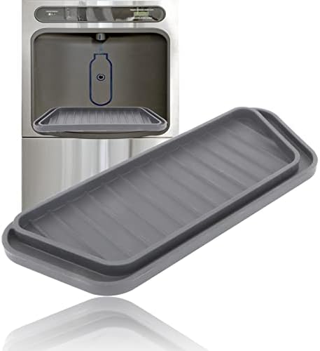 Refrigerator Drip Catcher Tray, Silicone Reusable Refrigerator Drip Catcher Anti Skidding Fridge Water Drip Tray Refrigerator Drip Pan for Fridge Spills Water (Grey)