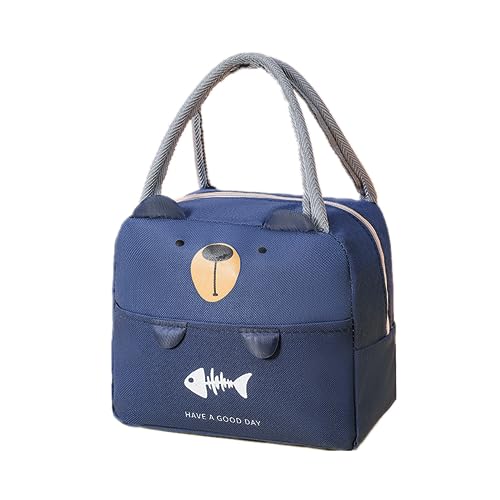 WUWYOUWL Lunch Bag,Cute Carton Insulated Lunch Box,Reusable Lunch Cooler Bags,Waterproof Lunchbag