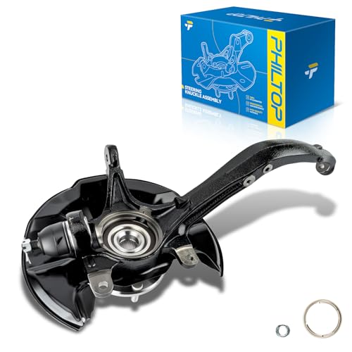 Image of PHILTOP Steering Knuckle & Wheel Bearing Hub Assembly, 1PC Front Left Driver Side Compatible with Accord 2008-2012, TSX 2009-2014 Replaces 698-447