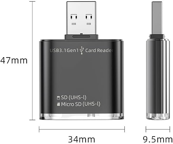 WODHAZNC SLR Digital Camera Large Card Memory Computer SD Reader - 5