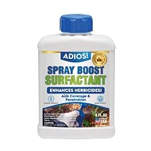 Adios! Spray Boost Surfactant for Herbicides - Makes 25 Gallons for Spraying Weeds and Lawns - Helps Use Less Product and Improve Performance 8oz