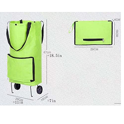 XSWLYY einkaufstrolley wasserdichte Faltbare Einkaufstasche Oxford Tuch Kann handzähnisch Einkaufswagen für… – Bild 3