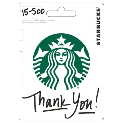Starbucks Physical Gift Card for Coffee Lovers