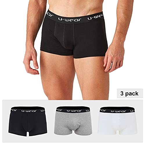 U-Wear Mens Boxer Briefs Underwear, Men’s Cotton Underwear Boxer Shorts 3 Pack Briefs For Men2