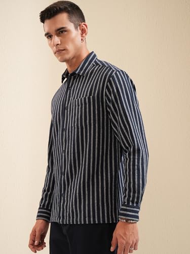 Image of Highlander Men's Striped Relaxed Fit HLSH016347