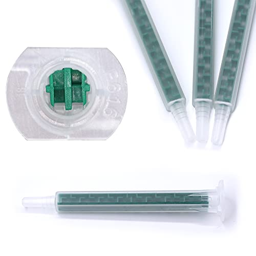YINENGD 50 Stück Mischrohr, 84mm Mischdüse Spritze, Statisches Mischrohr Grün, AB Mischrohr für Nadel AB Klebepistole AB Kunststoffrohr