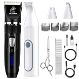 Picture of Gooad Dog Clippers Grooming Kit Hair Clipper -4 in 1Low Noise -Rechargeable-Cordless Quiet Paw Trimmer Nail Grinder, Trimmer Grooming for Thick Hair&Coats,Pet Shaver for Small and Large Dogs Cats
