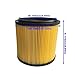 YBOOCWZT Replacement VCFS 3701 Standard VACUUM FILTER Fit for HART Most Shop-Vac WetDry Vacs 5 to 16 Gallon---1pack, yellow