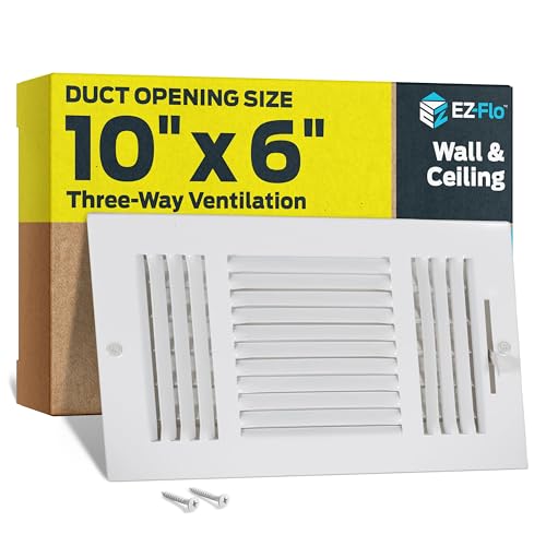 EZ-FLO 10 x 6 Inch (Duct Opening) Air Vent Cover...