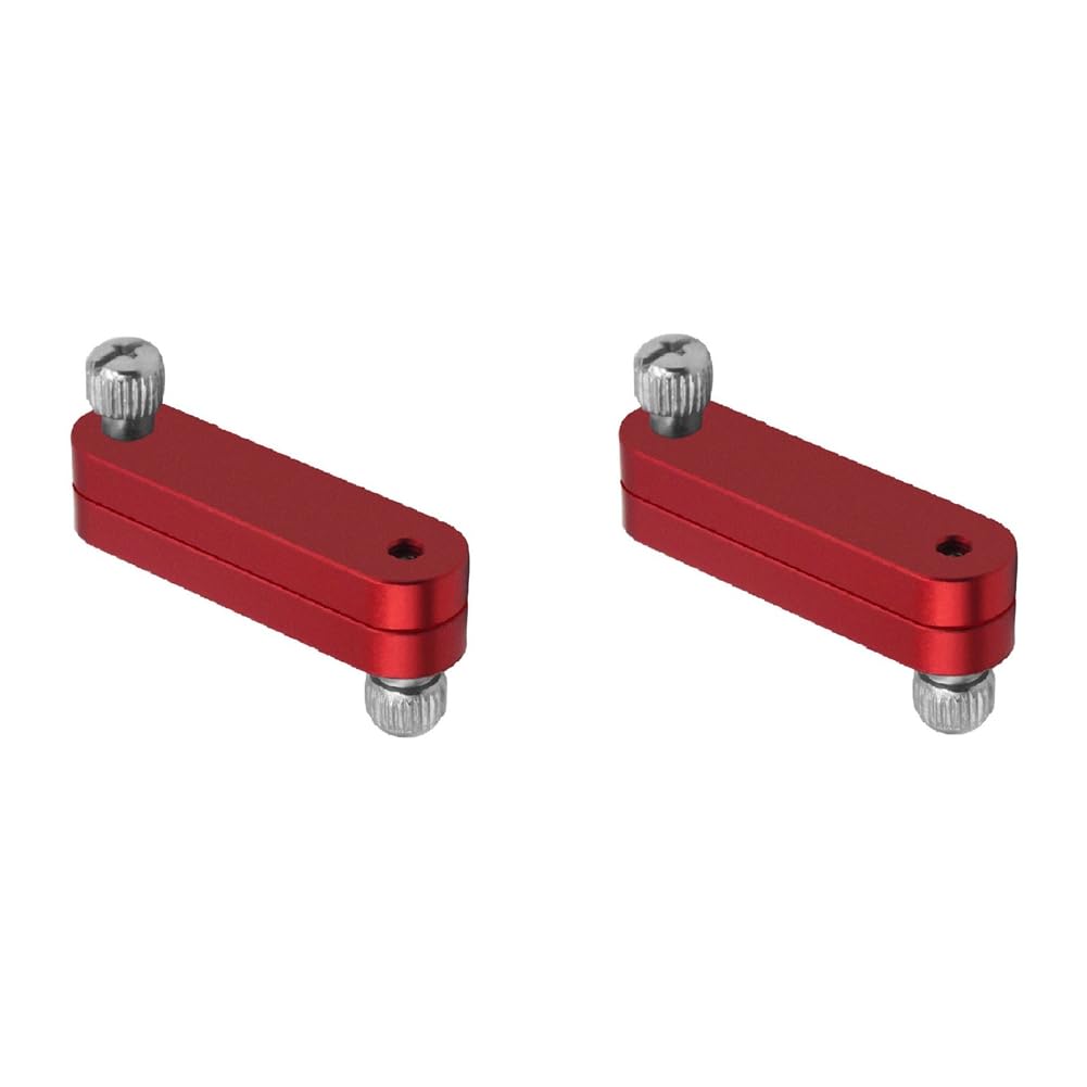 Graootoly Red & Silver Steel Rule Limit Adjustment Locating Block Steel Rule Positioning Block Woodworking Marking Locator Ruler Steel Rule Positioning Block Aluminum Alloy