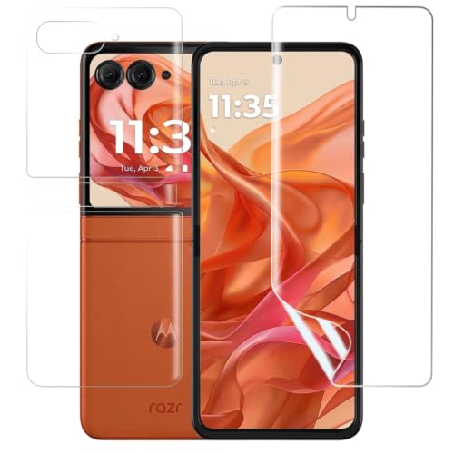 Image of STP FEEL Membrane Screen Protector Guard Compatible For Motorola Razr 50 Ultra /Moto Razr 60 Ultra /Razr+ 2024 (Front and Back Screen Guard) | Hydrogel Membrane with Finger Print Support