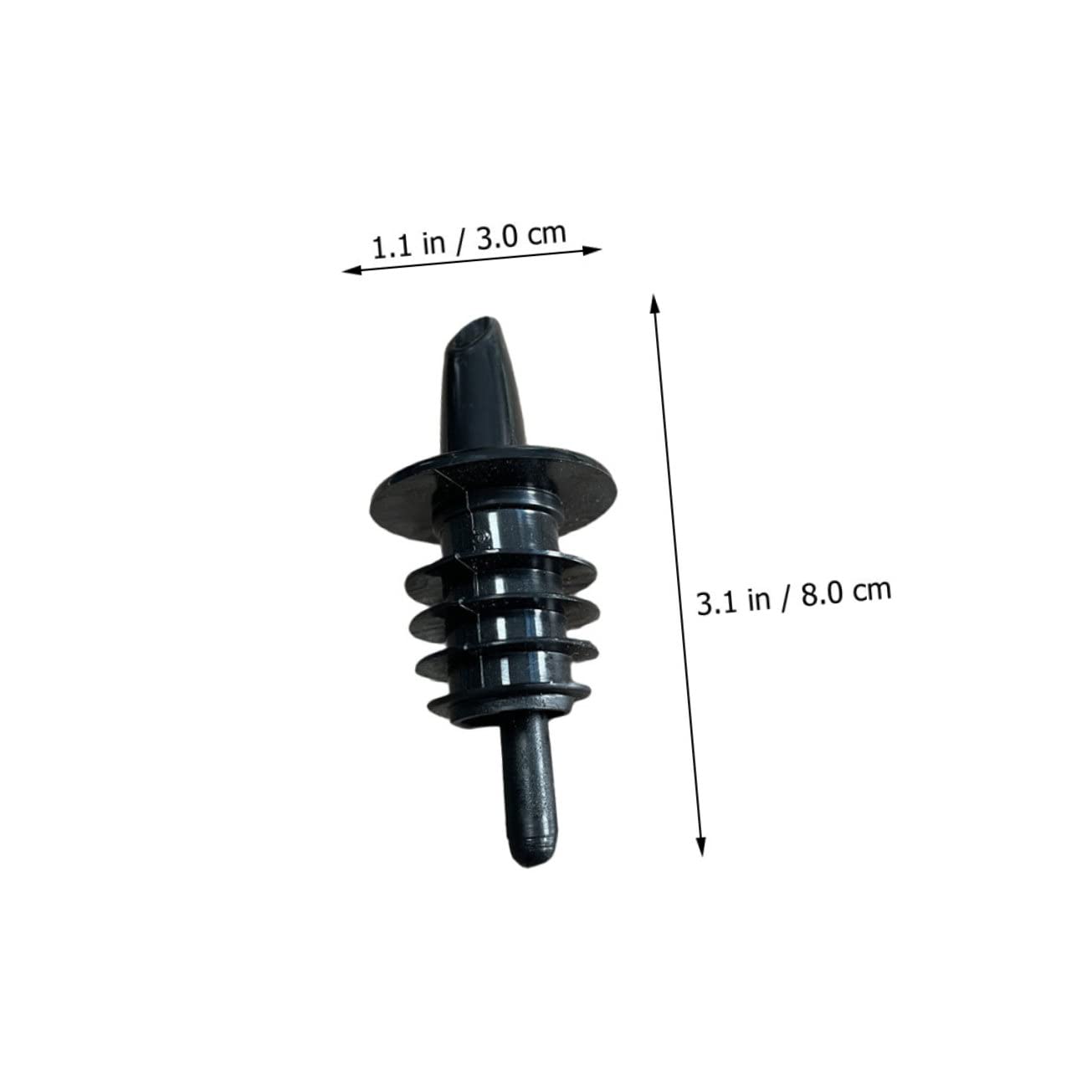 AUTSUPPL 10pcs Wine Stopper Pourers Wine Spouts Useful Wine Bottle Stoppers Bottle Pourer Beverage Dispenser Wine Aerator Pourer Whiskey Bottle Wine Cocktail Dispenser Pvc Black