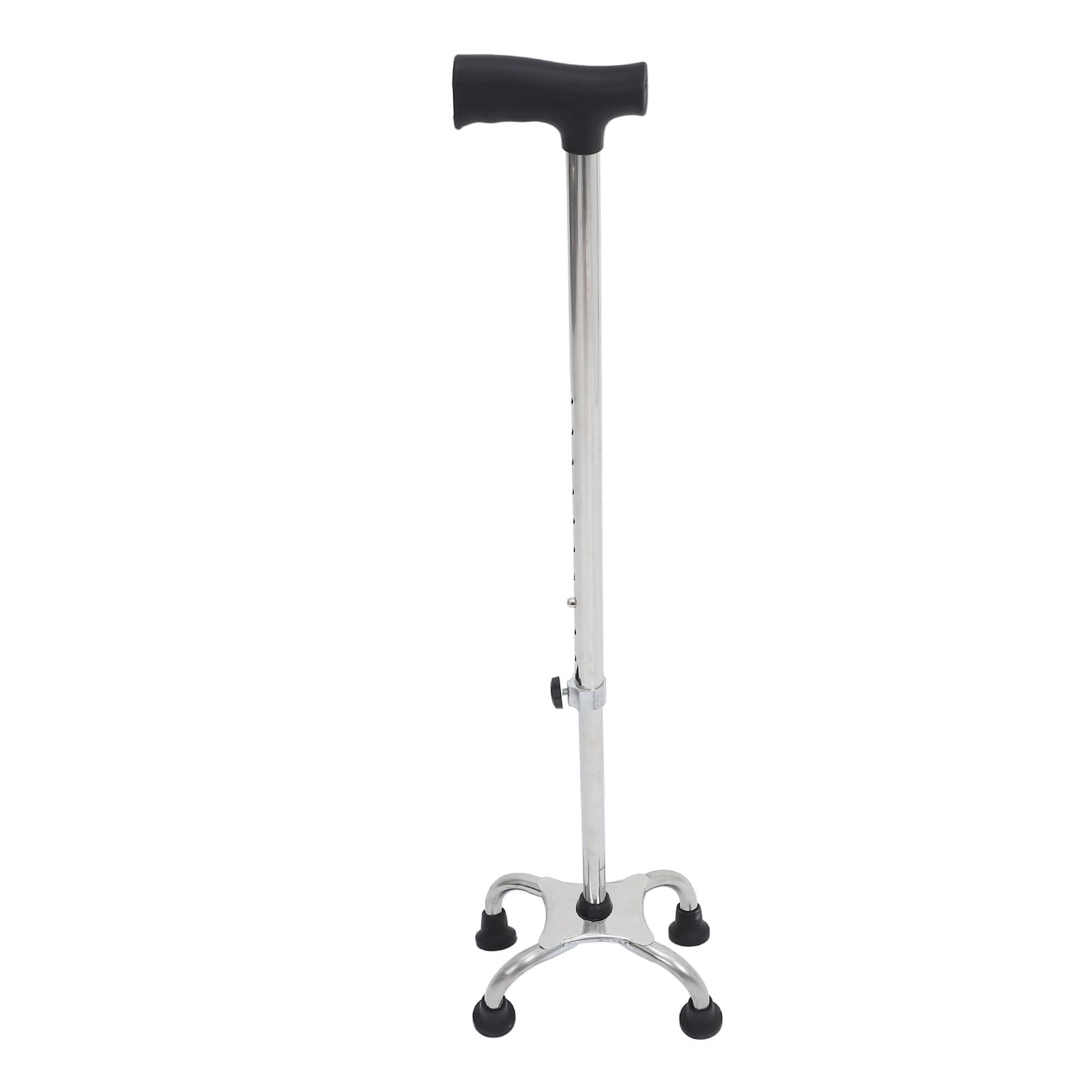 IMIKEYA Vierfuß Gehstock mit Ergonomischem Griff und Rutschfester ABS Edelstahl Konstruktion für Senioren Stabile Balancehilfe für Indoor und Outdoor mit Verschleißfester Gummibasis