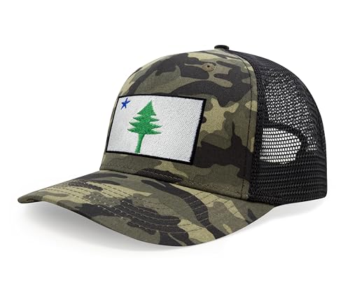 Image of International Tie State Hat for Men and Women, Adjustable Snapback Trucker Baseball Cap with Embroidered Patch