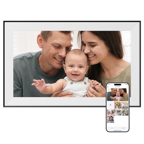 Dragon Touch Frameo 15.6'' Digitaler Bilderrahmen – 1920 * 1080 FHD IPS Touchscreen WiFi Elektronischer Bilderrahmenmit 32GB Speicher, Auto-Rotate, Sofortiges Teilen von Fotos/Videos