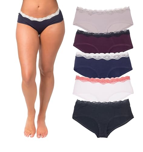 Image of Emprella Cotton Underwear for Women, Seamless Women's Underwear Pack, Cheeky Hipster Panties