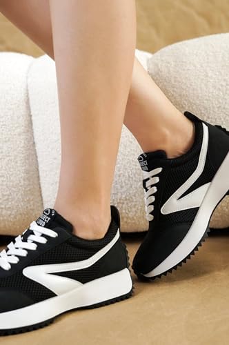 Image of Project Cloud Womens Sneakers - Memory Foam Insole and Lightweight Spring Shoes - Non-Slip Lace Up Trendy Shoes - Fashion Sneakers for Women 2026