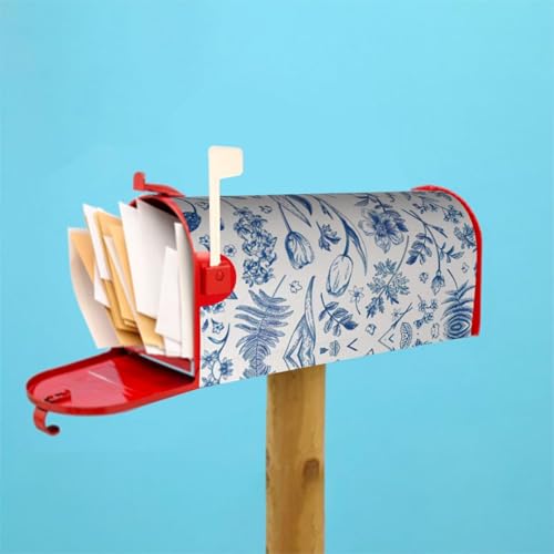 Housse magnétique boîte aux lettres imprimé floral bâche étanche durable - 8