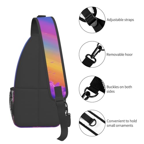 Bolso Cruzado Estilo Deportivo Negro para Hombre y Mujer miniatura 5