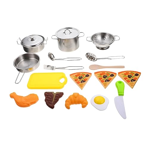 JOINPAYA 1 Juego Juguetes De Cocina para Agitarse Cocina De Juguete Juegos De Juguete para Cocinas De Juguete Comida De Juguete Juegos De Mesa Acero Inoxidable