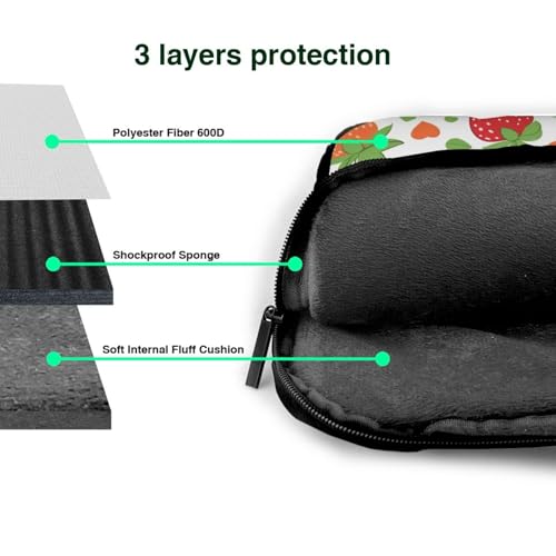 Maletín para laptop portátil diseño fresa 14 pulgadas miniatura 4