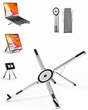 SupeDesk Laptop Ständer tragbar,3-in-1 höhen- und winkelverstellbarer Laptopständer aus leichter Aluminiumlegierung,magnetisch,hochbelüfteter & ergonomischer Laptop Stand für 4-16” Laptop/Tablet/Handy