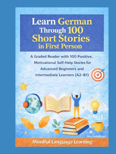 Learn German Through 100 Short Stories in First Person: A Graded Reader with Positive, Motivational Self-Help Stories for Advanced Beginners and Intermediate Learners(A2–B1): Mindful Language Learning