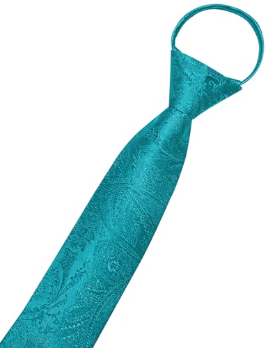 Image of Hi-Tie Zipper Ties for Men Pre-tied Tie Set Lapel Pin Pocket Square and Cufflinks Formal Business Wedding Adjustable Necktie