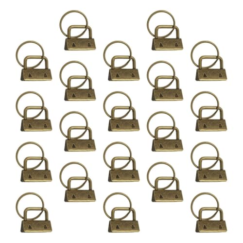 Homoyoyo Pinzas para Llaveros de Pulsera 25 MM, Clips de Metal para Correas de Bolso DIY, Accesorios de Costura en Color Verde Antiguo, Juego de 40 Unidades para Manualidades y Bolsos