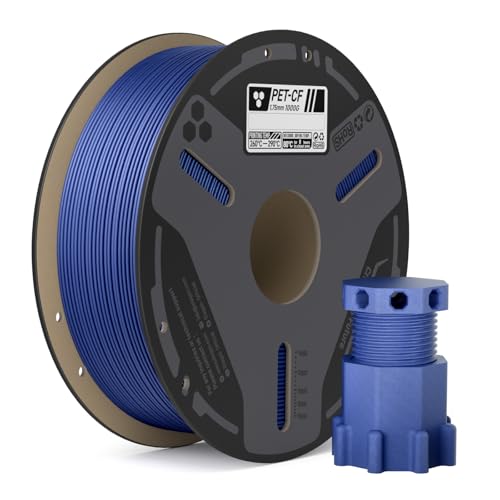 Image of ELEGOO Carbon Fiber PETG Filament 1.75 mm Blue 1KG, High Strength & Rigidity PETG-CF 3D Printing Filament, Abrasion Resistance for Functional Parts, 1kg(2.2lbs) Spool Fits for Most FDM 3D Printers