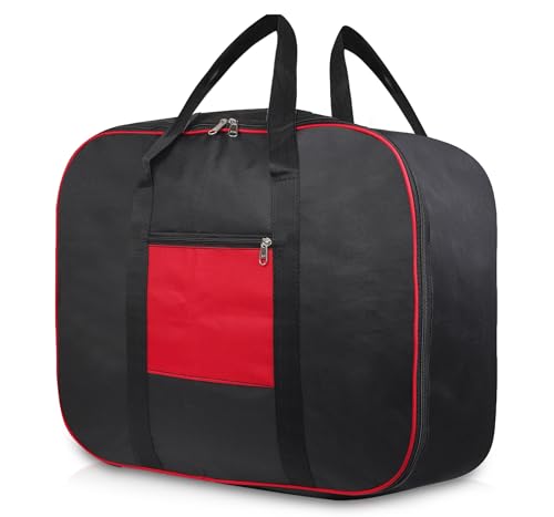 Image of GLUN Multipurpose Underbed Storage Bag, 67L Capacity Pack of 1 with Double-Side Handles, Two-Way Zipper & Front Pocket, Clothing & Blanket Storage Organiser