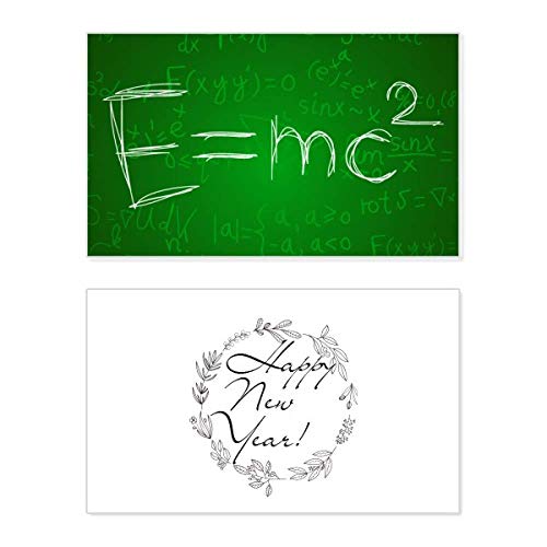Tarjeta de año nuevo de física ideal para profesores, científicos y estudiantes