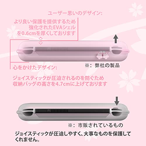 Mytrix Switch 2 用 ケース ピンク Switch有機el ケース スイッチ2/ライト OLED保護カバー 3way 手提げ 斜め掛け ゲームカード10枚収納 キャリングセット 大容量 桜柄ピンク 収納バッグ 防塵 防汚 耐衝撃 全面保護型 持ち運び便利