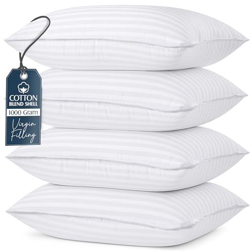 Utopia Bedding Bed Pillows for Sleeping Queen Size (White), Set of 4, Cooling Hotel Quality, for Back, Stomach or Side Sleepers