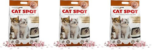 Image of CatSpot Dream Flower Scented Cat Litter - 5kg | Ultra Absorbent, Quick Clumping, Odor Control, Dust-Free Formula for Cats (Pack of 3)