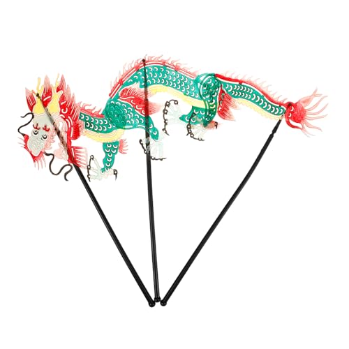 BESPORTBLE Traditional Shadow Props Chinese Dragon Marionette DIY Paper Puppet Set Boys and Girls Educational Toy Random Style