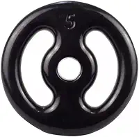 Anilha 05 Kg Emborrachada Cor Preta