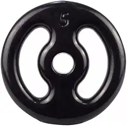 Anilha 05 Kg Emborrachada Cor Preta