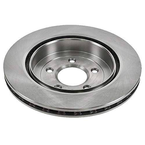 Image of TRQ Rear Brake Pad and Rotor Set Ceramic Vented Rotors