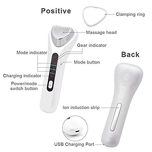 HYLH Equipo de Belleza de iontoforesis Facial Limpieza Profunda hasta la espinilla Hidratante Instrumento de nutrición… - Imagen 3