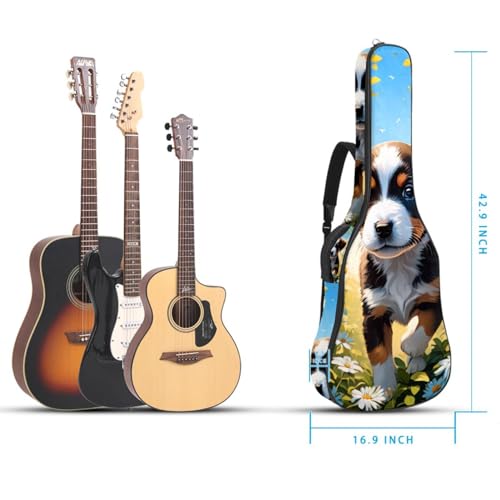 Sac pour guitare acoustique imperméable avec compartiments de rangement