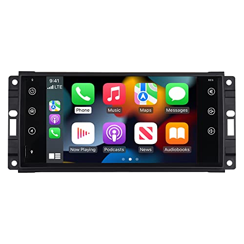 ACAVICA 7 Pouces Android 11 3+32GB Autoradio pour Jeep Wrangler JK Dodge Ram Challenger Chrysler 300 Écran Tactile Poste Radio Voiture GPS Bluetooth Stéréo Lecteur Multimédia (Autoradio pour Jeep)